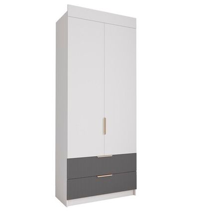 Шкаф 900 с ящиками Лавис ШД 900.1 (Белый/Графит софт)