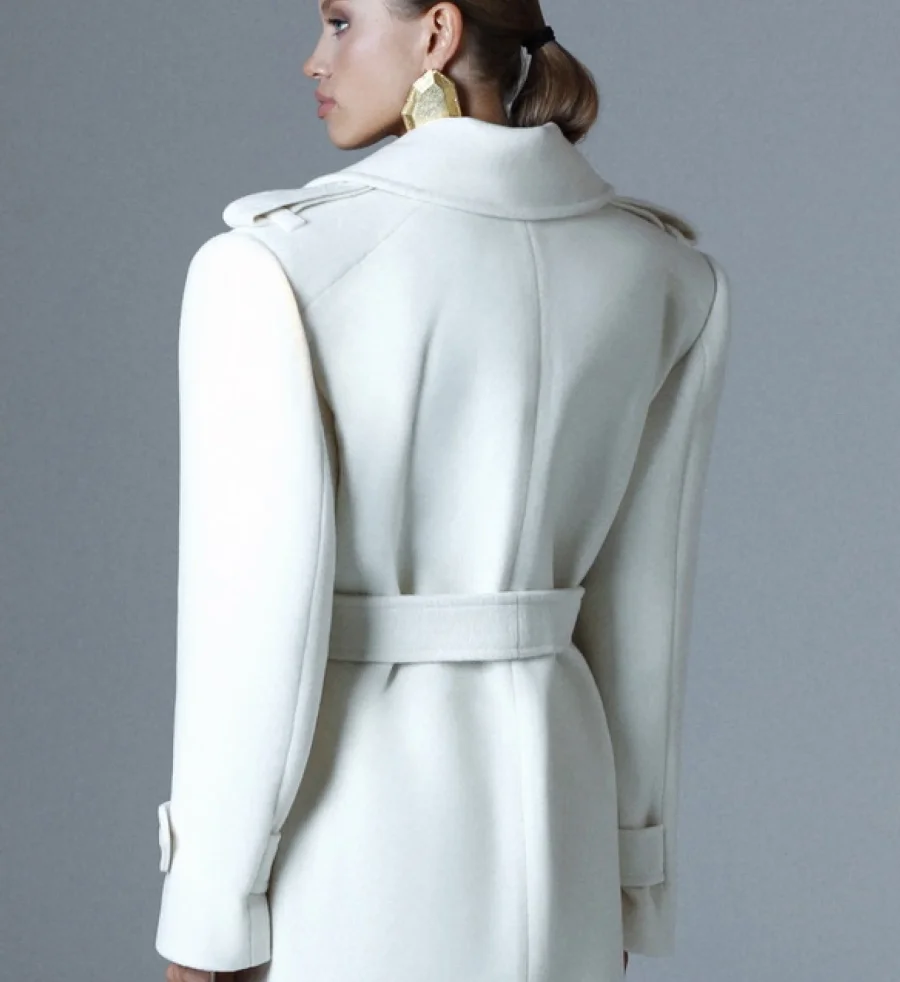 Пальто из шерсти MILKY, Молочный