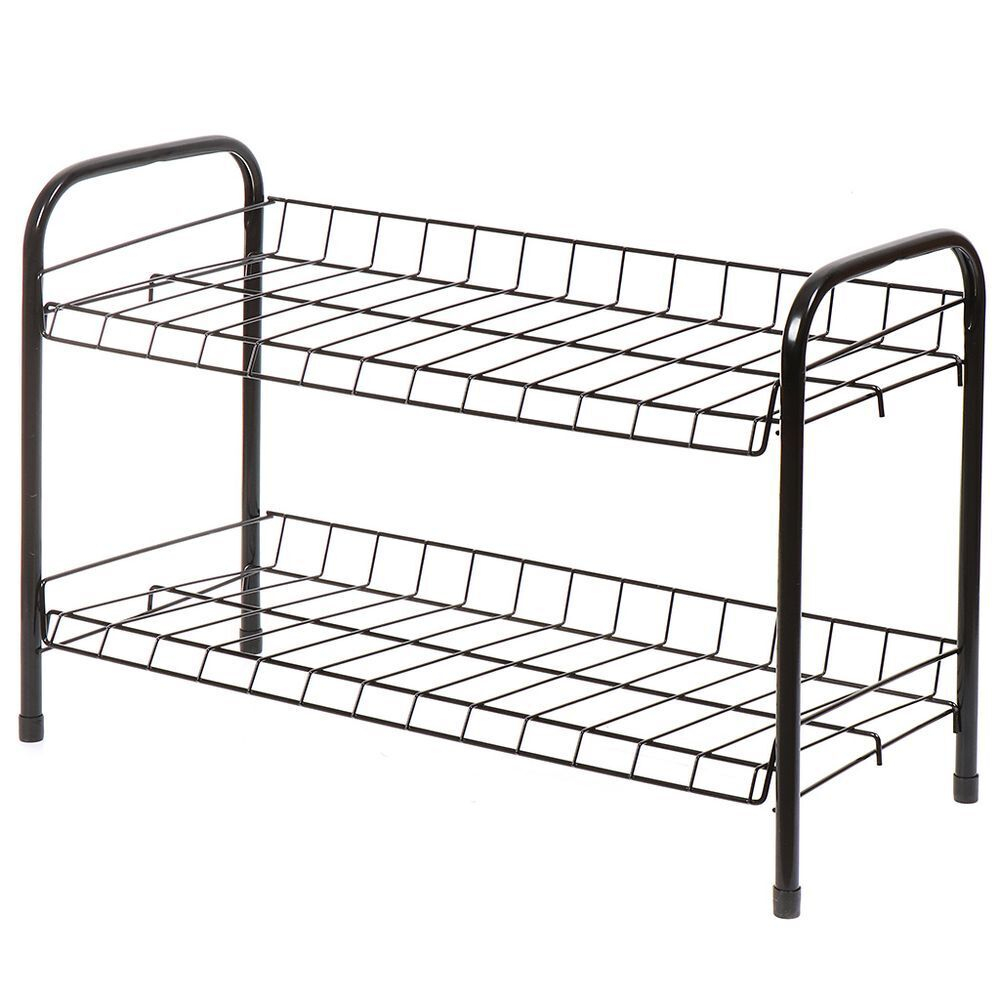 Полка для обуви, мет-л, 2 секц, 66х28х44 см, чер, Nika, ЭТ3/Ч