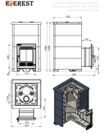 Печь для бани Эверест "Steam Master 38 ЧУГУН" Талькохлорит, S-40