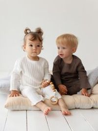 Пижама "Шоколад" из ажурного хлопка 0+