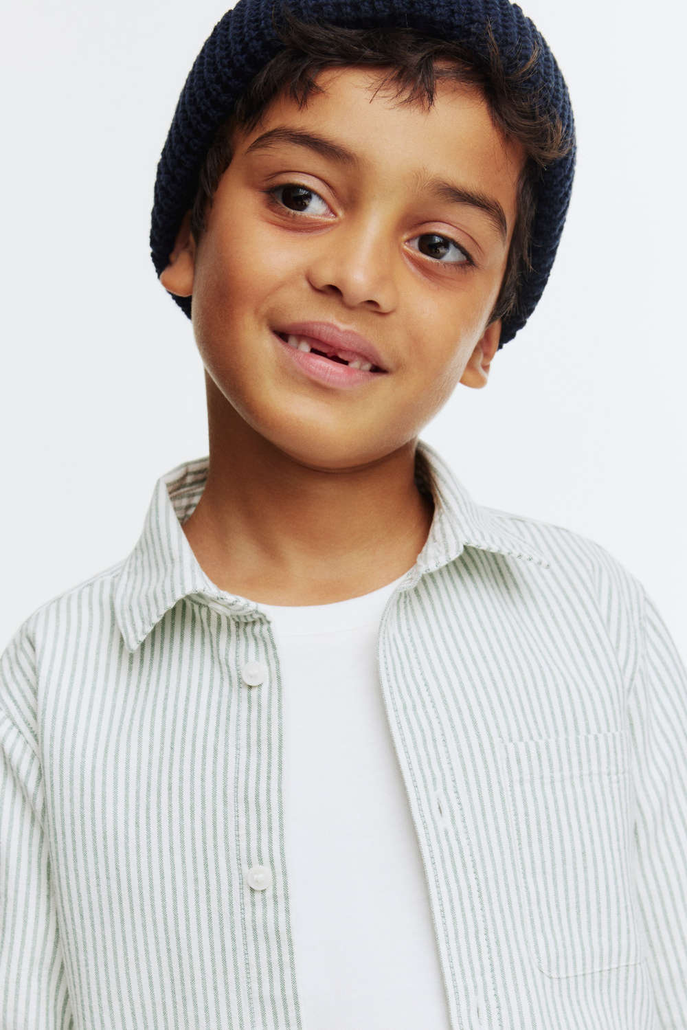 H&M Хлопковая рубашка, кремовый