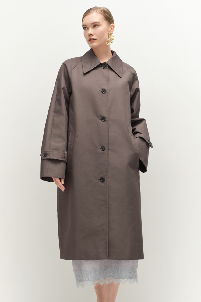 Тренч прямого кроя