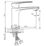 Смеситель для раковины Haiba HB 10587 хром