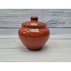 Горшок 750 мл d 10,5 см h11,5 см с крышкой "Стандарт" керамика ПГ [1]