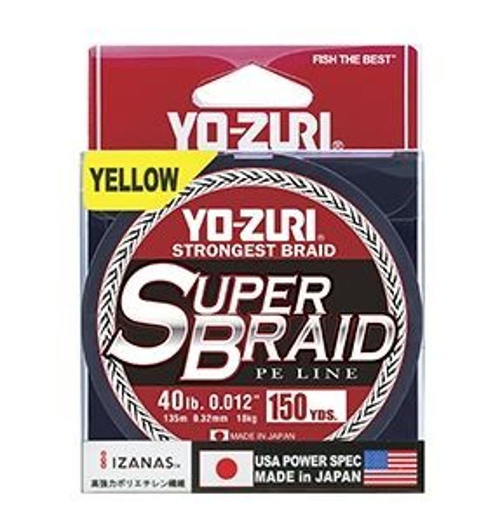 Пл.шн. Yo-Zuri PE Super Braid 135м Yellow (0,23мм) 20lbs