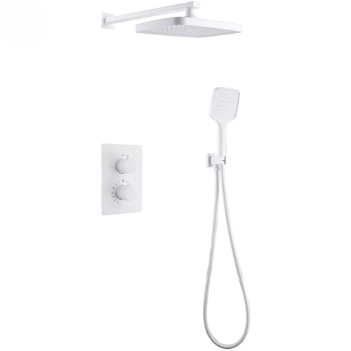 Душевая система Abber Weiss Insel AF8051W с термостатом Белая