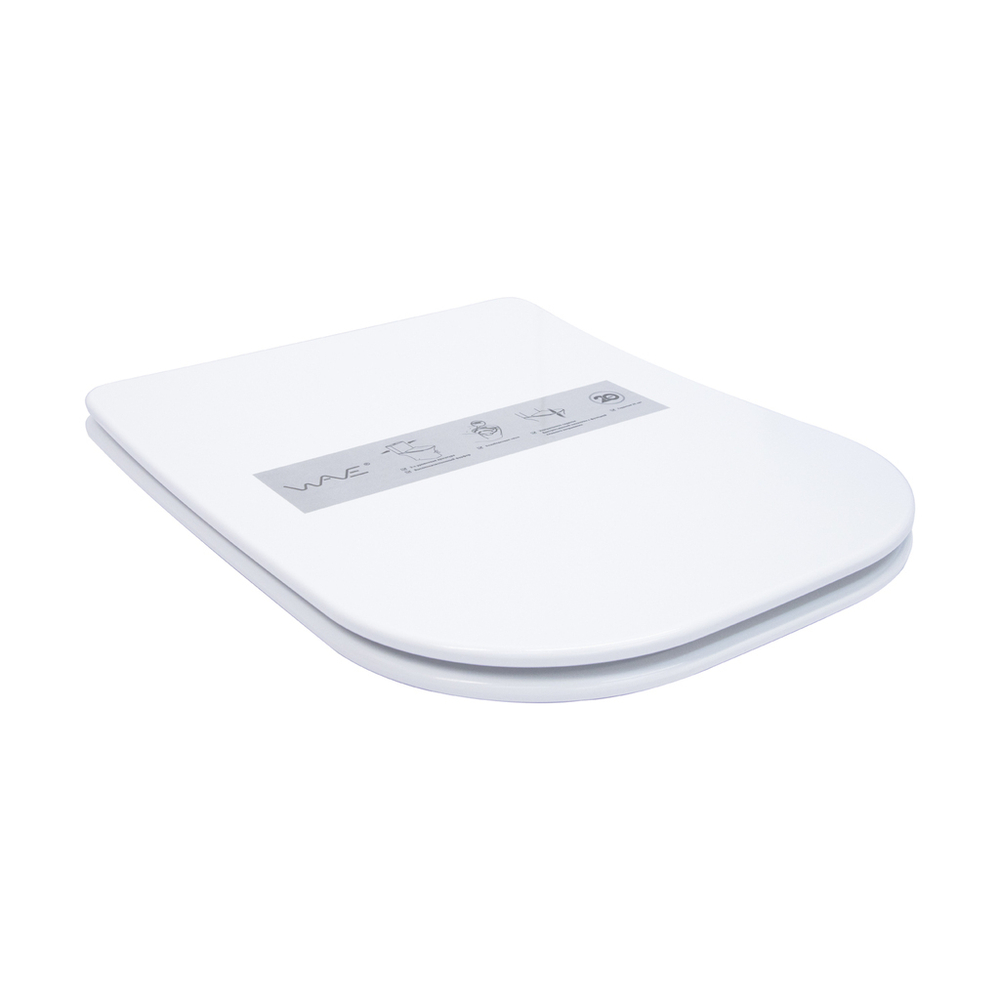 Сиденье для унитаза  WAVE APEKS дюропласт, микролифт, БЕЛЫЙ глянец NEW