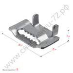 ЗУБР БГЛ 20 мм, бюгель для бандажной ленты нержавеющий, AISI 201, 150 шт, Профессионал (310266)