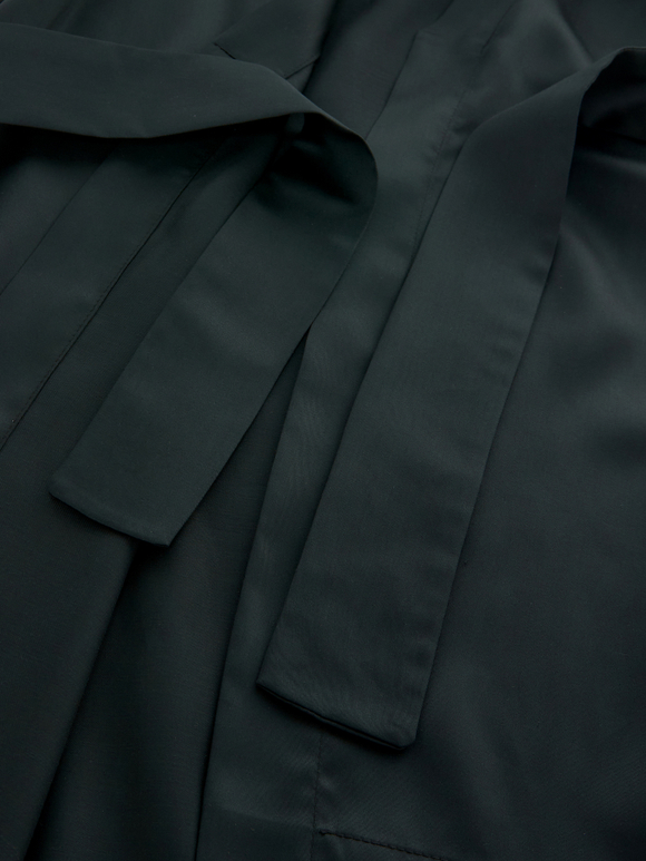 Халат из тенселя черный