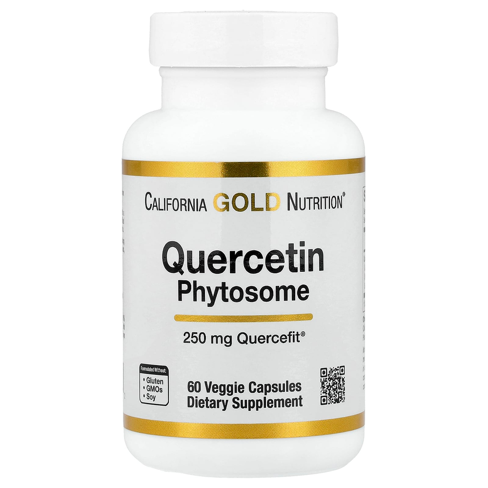 California Gold Nutrition, Quercetin Phytosome Quercefit®, фитосомы кверцетина, 250 мг, 60 растительных капсул