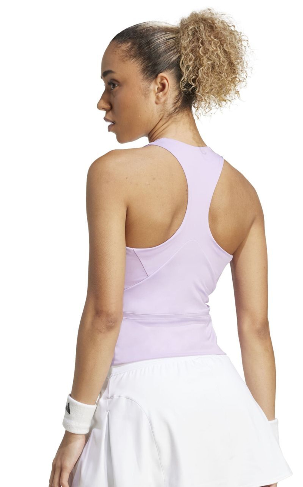 Женский топ теннисный Adidas Tennis Climacool Mid-Length Y-Tank - powder plum
