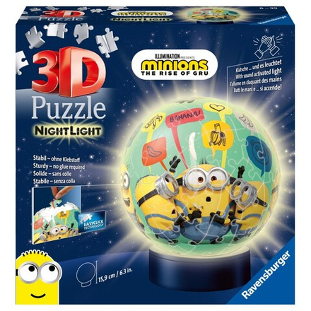 Ravensburger - 3D пазл Светящийся шар: Миньоны 72 элемента. 111800 / артикул   111800  / GTIN 4005556111800