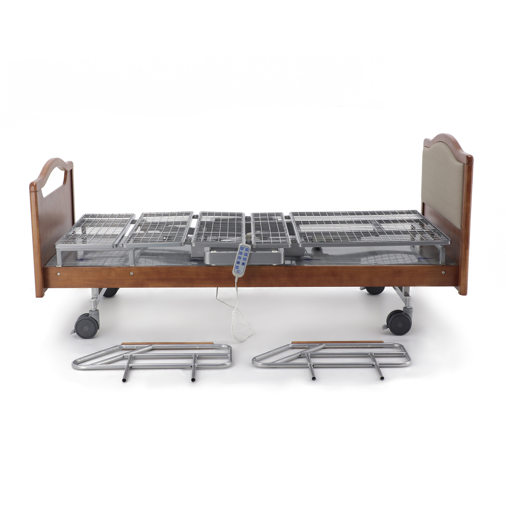 Кровать электрическая MED-MOS DB-2B с поворотным креслом в левую сторону (коричневый)