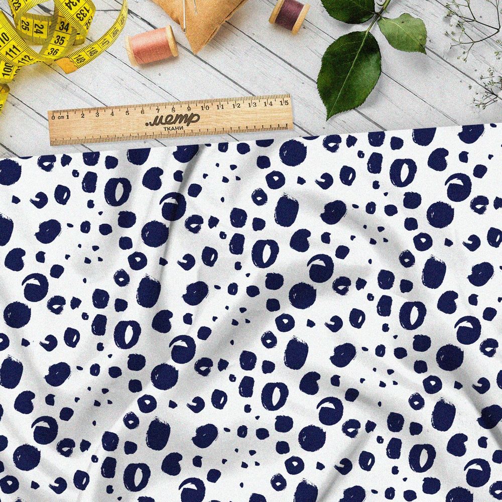 Ткань оксфорд 600 синие пузырьки