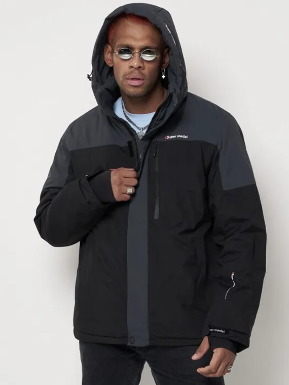 Куртка горнолыжная мужская, цвет чёрный, размер 48