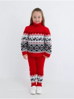 Свитер вязаный с горлом