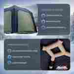 Пневмокаркасная палатка-шатёр «Снежный Очаг» 3×3×2,3 м — из ПВХ, морозостойкая