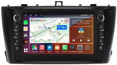 Магнитола для Toyota Avensis 2008-2015 (рамка черная) - Canbox 9170 Android 10, Быстрая, CarPlay, 4G SIM-слот