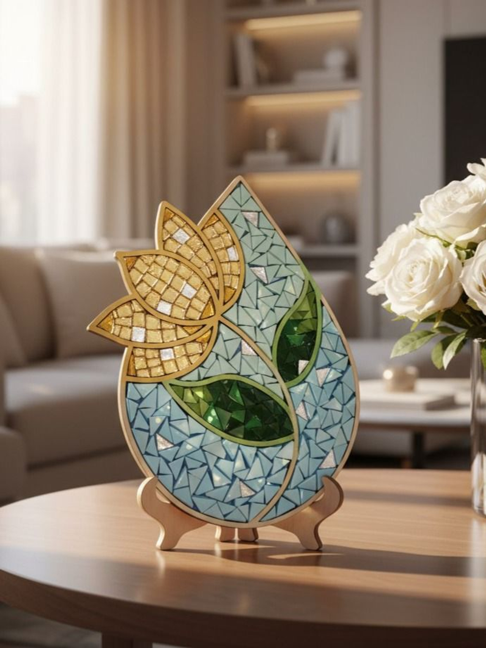 Набор для творчества стеклянная мозаика Цветок Колокольчик 19 см