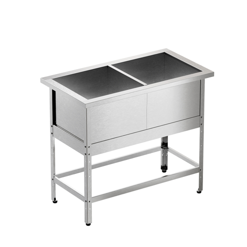 Ванна котломоечная двухсекционная "Профи" ВМПк, 1550x700x860 мм, без борта