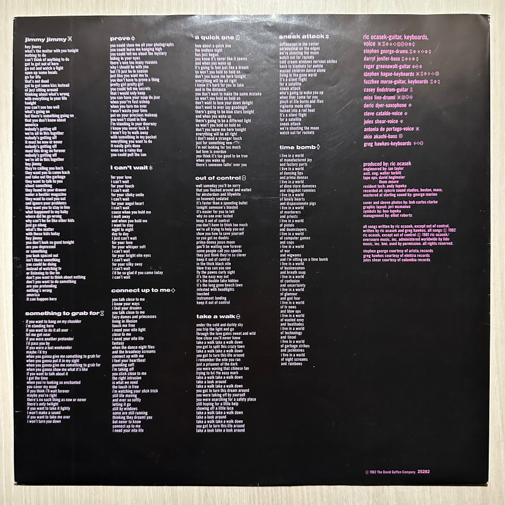 Ric Ocasek - Beatitude (Европа 1982г.)