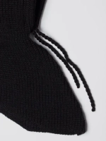 Капор женский вязаный черный