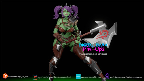 Фигурка Орк девушка ORC GIRL FROM WORLD OF WARCRAFT