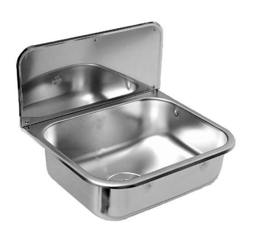 Раковина настенная прямоугольная нерж. сталь NOFER 13049.S матовый