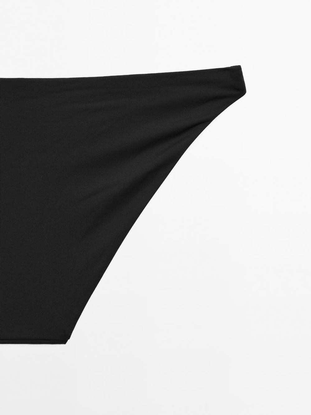 Massimo Dutti Однотонные плавки бикини, черный