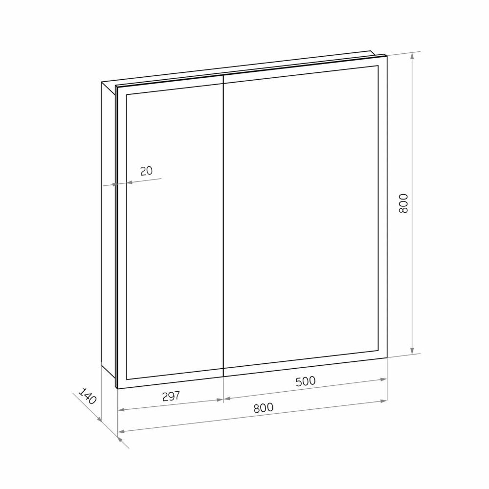 Зеркала-шкафы Reflexion Cube RF2213CB