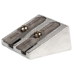 Точилка метал. FERRO PLUS, 2 отверстия, серебро (Erich Krause)