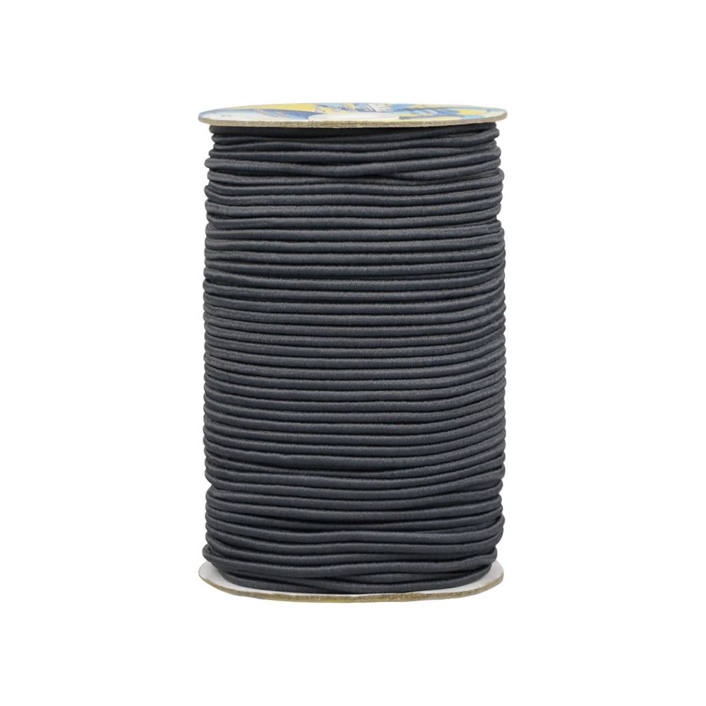 Шляпная резинка, d 3 мм, т. серый