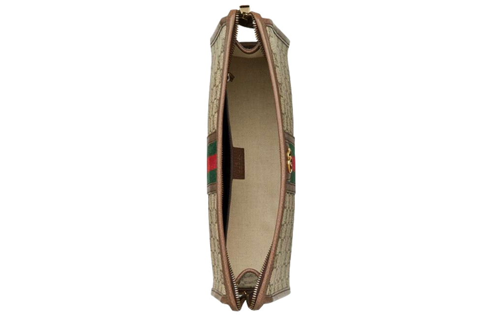 GUCCI Ophidia Zipped Pouch Beige/Ebony