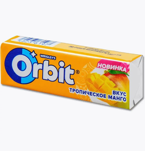 ЖЕВАТЕЛЬНАЯ РЕЗИНКА ORBIT ТРОПИЧЕСКОЕ МАНГО 13.6ГР