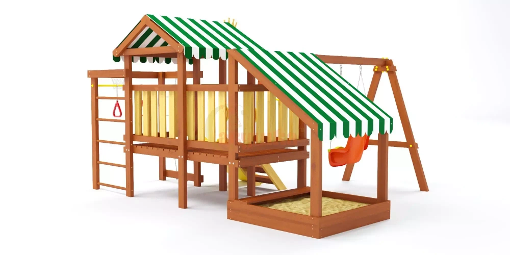 Деревянная игровая площадка для малышей