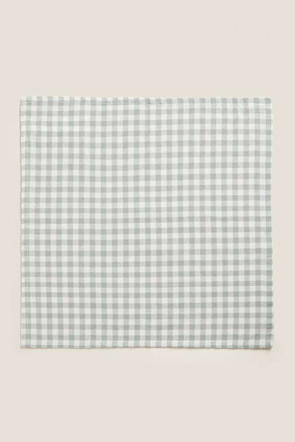 ZARA HOME САЛФЕТКА В КЛЕТКУ ИЗ КЛЕТЧАТОЙ ТКАНИ, ЗЕЛЕНЫЙ