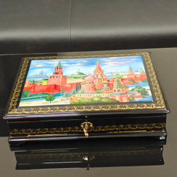 Шкатулка с ручной росписью для документов формат А4 "Москва"