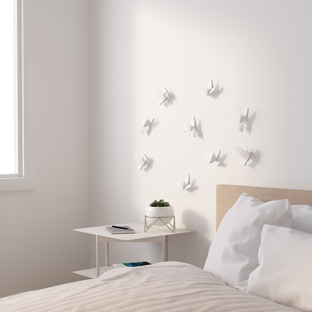 Декор для стен Hummingbird 9 элементов белый, Umbra