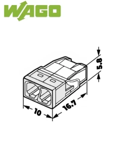 Клемма "WAGO" 2273-242 / 10 шт. с пастой "Alu-Plus"