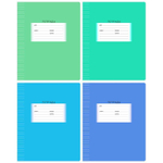 Тетрадь школьная А5 12л узкая линия "Школьная" эконом, ассорт. 330053 (BG)