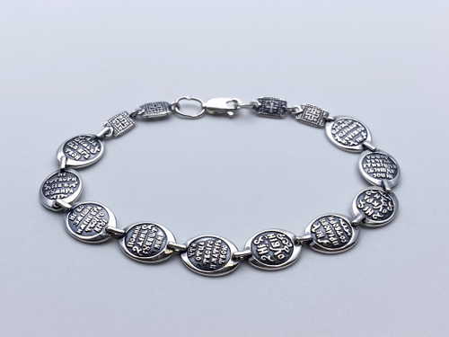 Браслет из серебра/Белый