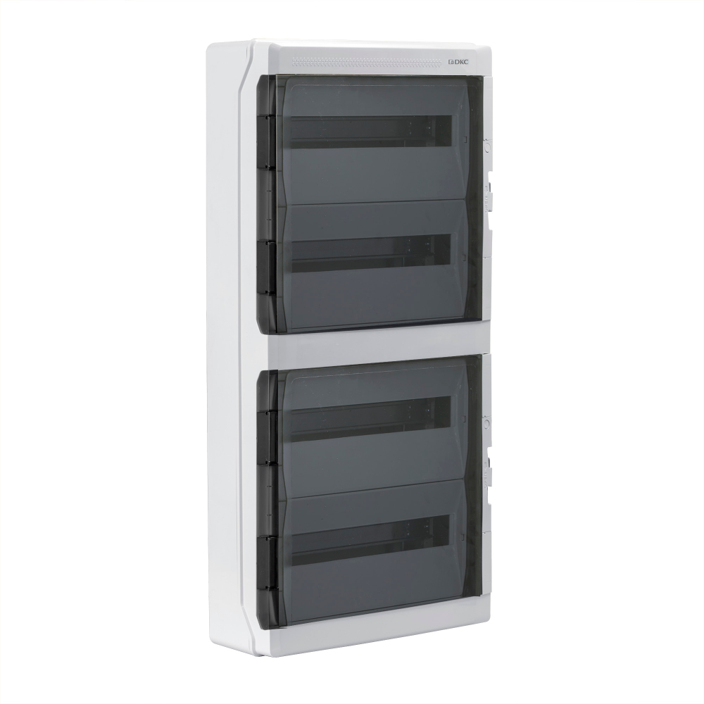 Щит распределительный настенный с дверцей 72 мод.,IP65, серый, с клеммным блоком 63А DKC