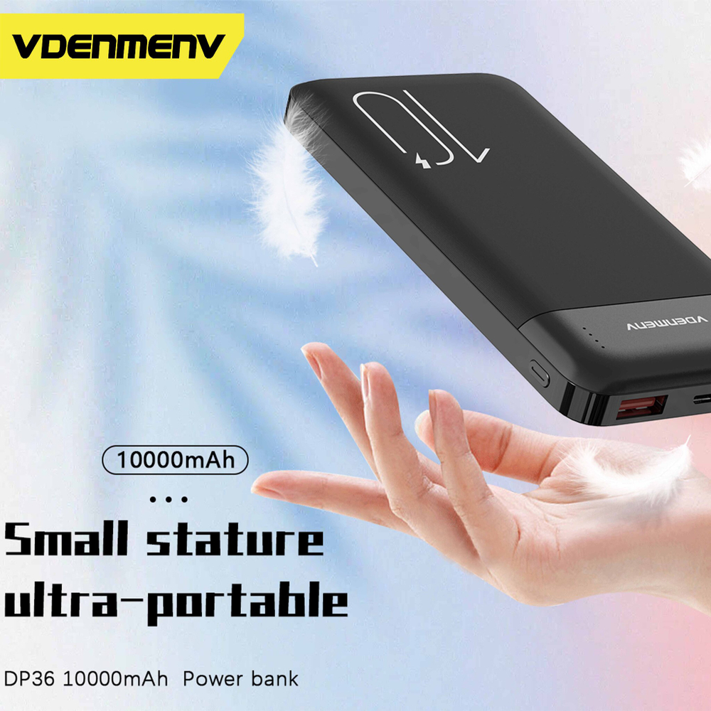 Портативный аккумулятор DENMEN DP36 10000 mAh (черный)