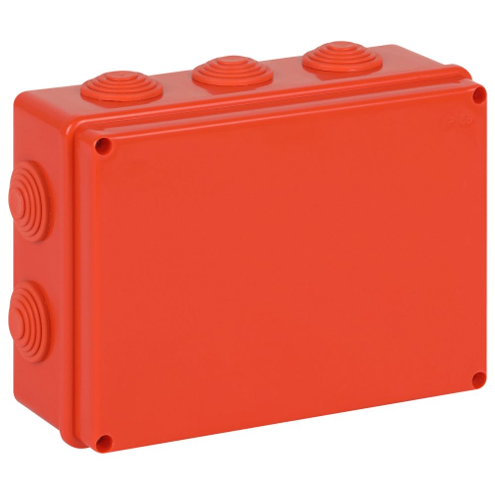 Распаячная коробка ЭРА KORv-190-140-70-10g-OR-FR ОП огнестойкая 190х140х70мм оранжевая с гермовводами 10 вх. IP55