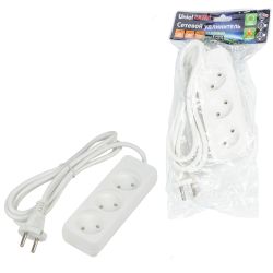 S-CU3-1.5 WHITE Удлинитель серии Ultra. шнур 1.5м.. 3 гнезда. 10A. б-з. Белый. TM Uniel