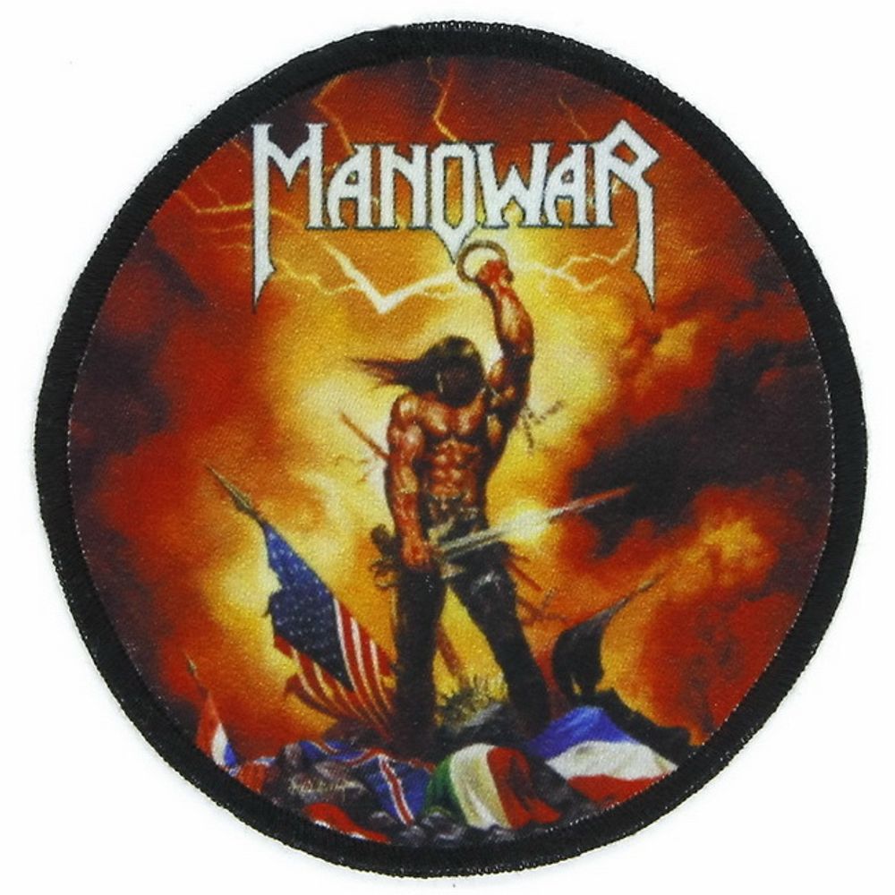 Нашивка Manowar Kings Of Metal круглая (892)