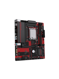 MAXSUN MS-B760M I-CAFE (Socket 1700, mATX, 2*DDR5(96Gb), DP/HDMI, 2*SATA3, 3*M.2, 1*PCIEx16/1*PCIEx4, 6*USB 2.0, 2*USB 3.2 Gen1, LAN 1*2,5G, ARGB, black-red, RTL)