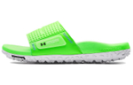 Under Armour FT Sway sports and leisure beach tire bottom rubber bottom anti-wear slippers men's green and white