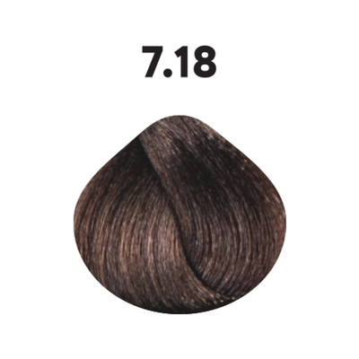 7.18 крем-краска KAARAL Baco Color Fast блондин пепельно-коричневый - 100 мл.